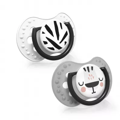 Lovi Smoczek silikonowy dynamiczny Salt&Pepper 0-3 m-ce 2 szt.