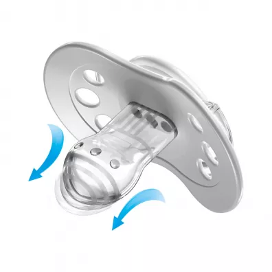 Lovi Smoczek silikonowy dynamiczny Salt&Pepper 0-3 m-ce 2 szt.
