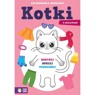 Kolorowanka-ubieranka. Kotki