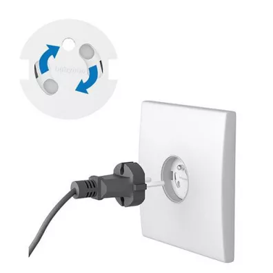 Babyono Zabezpieczenie do gniazd elektrycznych. Zalepka rotacyjna