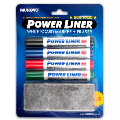 Mungyo Marker sucho�cieralny z czy�cikiem MA-4E 4 szt.