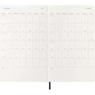 Kalendarz 2026 12M Moleskine L mi�kka oprawa dzienny Sapphire Blue 13x21cm