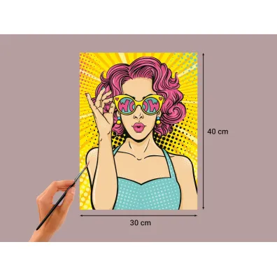 Ravensburger CreArt na p��tnie: Kobieta w okularach 30x40cm