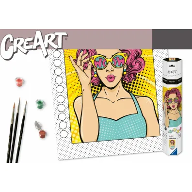 Ravensburger CreArt na p��tnie: Kobieta w okularach 30x40cm