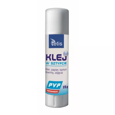 Tetis Klej w sztyfcie PVP bezbarwny 15 g