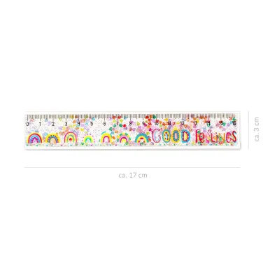 Trendhaus Linijka brokatowa Good Feelings 16 cm