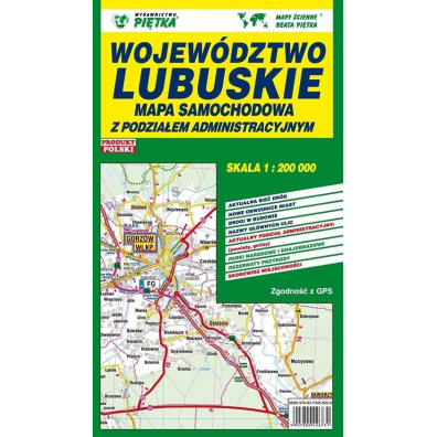 Wojewdztwo Lubuskie 1:200 000 mapa samochodowa