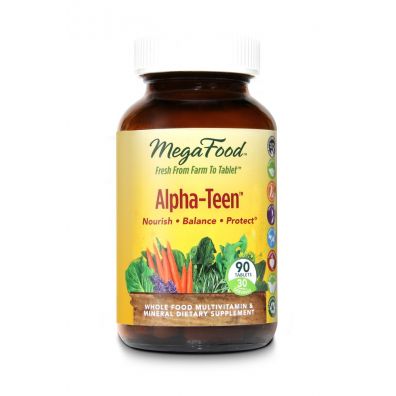 Mega Food Organiczne multiwitaminy dla nastolatkw Suplement diety Alpha Teen 90 tab.
