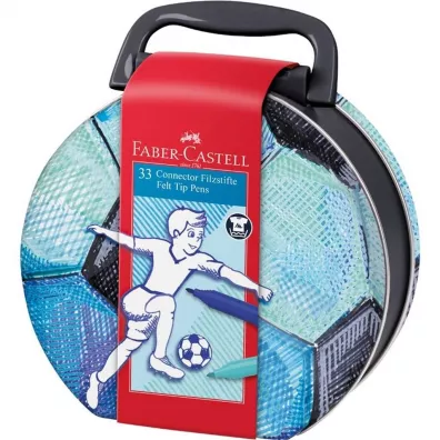 Faber-Castell Flamastry connector walizka football 33 szt.