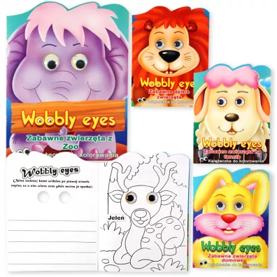 Kolorowanka Wobbly Eyes Zabawne zwierz�ta MIX
