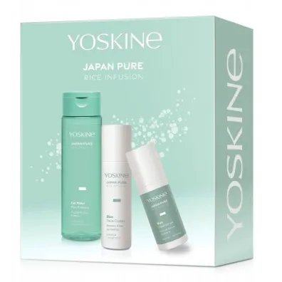 Yoskine Zestaw Japan Pure Rice Infusion ry�owe serum do twarzy + ry�owy krem do twarzy + bogata ry�owa esencja do twarzy 30 ml + 50 ml + 200 ml