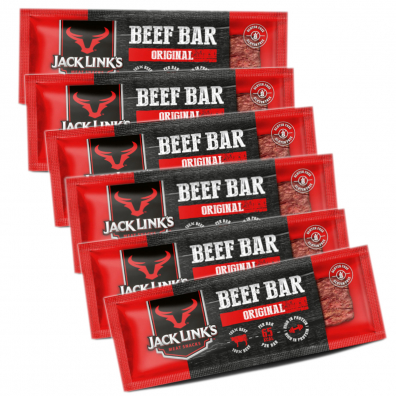 Jack Links Suszona Woowina baton Beef Bar Original Zestaw 6 x 22.5 g