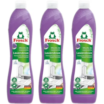Frosch Mleczko do czyszczenia lawendowe Zestaw 3 x 500 ml