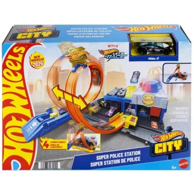 Hot Wheels. City Posterunek policji Super P�tla Mattel
