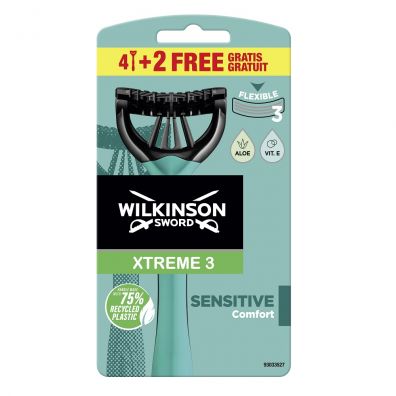 Wilkinson Xtreme3 Sensitive Comfort jednorazowe maszynki do golenia dla mczyzn 6 szt.
