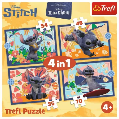 Puzzle 4w1 - Lilo&Stitch Wakacje na Hawajach (35+48+54+70 el.) Trefl