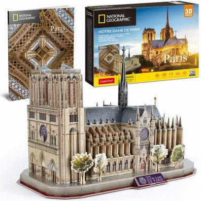 Puzzle 3D. 128 el. National Geographic. Notre-Dame Cubic Fun