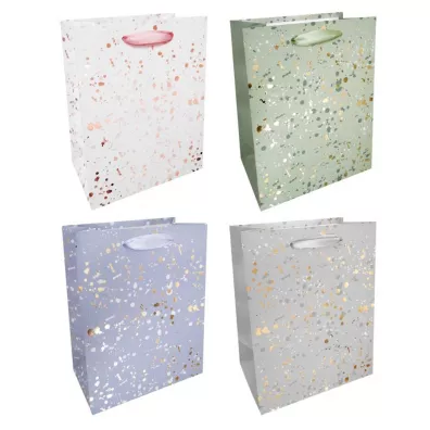 incood. Torba prezentowa  pastelowo-z�ota kropki 26 x 32 cm