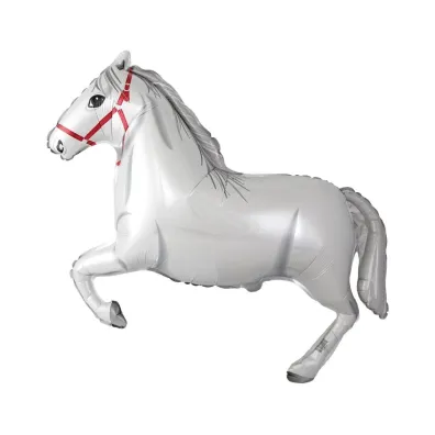 Godan Balon foliowy Ko� w galopie bia�y 61cm