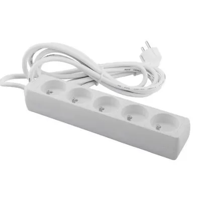Przed�u�acz 5-gniazdowy z uziemieniem 3m+Z (3x1.5mm2) EcoLight M20555 bia�y