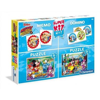 Puzzle Superkit 2x30 el. + Memo + Domino Mickey 08217 Clementoni