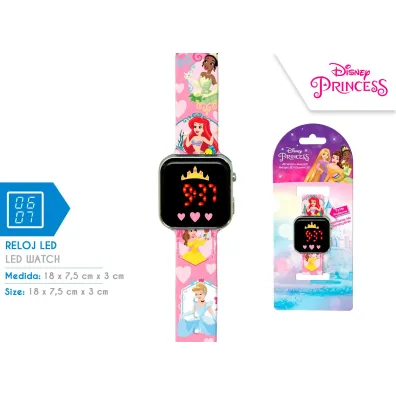 Zegarek LED z kalendarzem Disney Princess PN4463