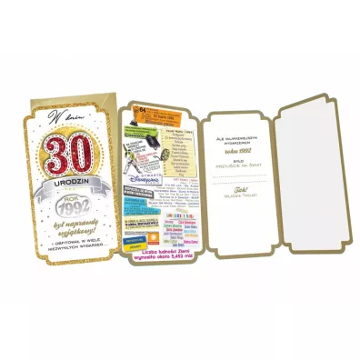 Kukartka Karnet Urodziny 30