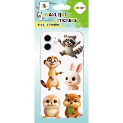 Happy Color Naklejki MOBILE PHONE - Cute Animals, 90x205 mm