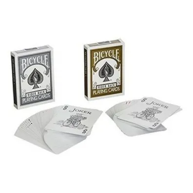 Bicycle Prestige Line, zestaw kart do gry Poker Back 2, zote i srebrne