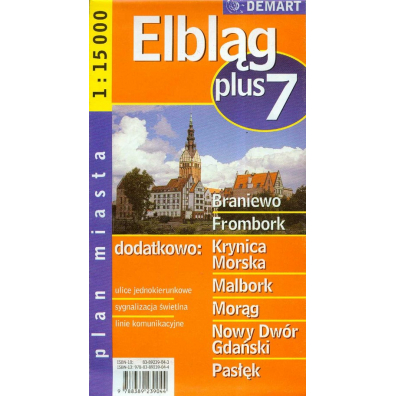 Elbląg +7 - plan miasta 1:15 000