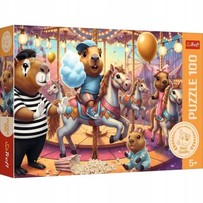 Puzzle 100 Kapibary na wakacjach TREFL