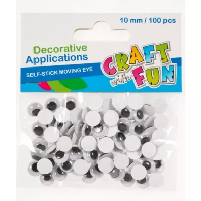 Craft with Fun Ozdoba Oczy samoprzylepne 10mm
