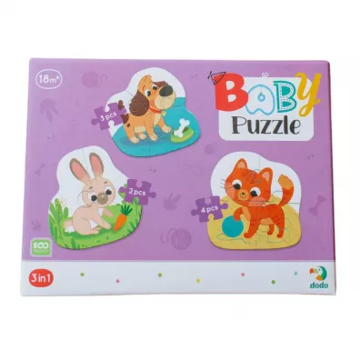 Puzzle 3w1 Zwierzaki Maksik