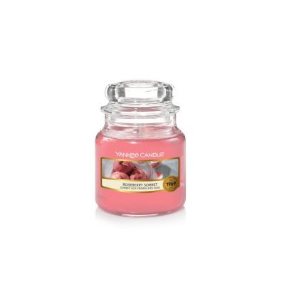 Yankee Candle Small Jar mała świeczka zapachowa Roseberry Sorbet 104 g