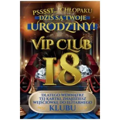Yeku Karnet 18 Urodziny m�skie VIP club JCX140