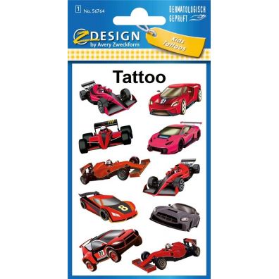 Avery Zweckform Tatuaże - Samochody wyścigowe