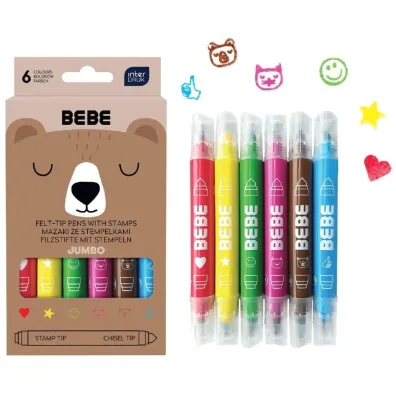 Interdruk PISAKI STEMPELKI 2STR 6KOL JUMBO BEBE INT PUD