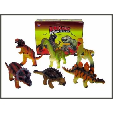 Dinozaury 6 rodzaj�w 26-30cm z d�wi�kiem