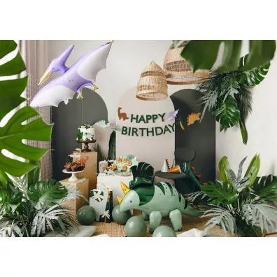 PartyDeco Baner Happy Birthday Dino 3m