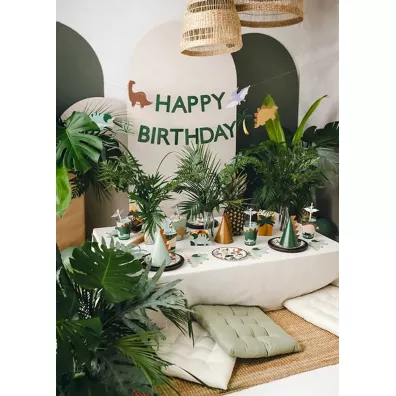 PartyDeco Baner Happy Birthday Dino 3m