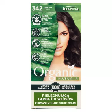 Joanna Naturia Organic pielgnujca farba do wosw 342 Kawowy