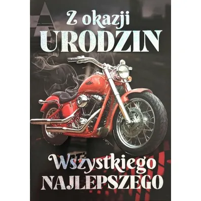 Yeku Karnet Urodziny m�skie motocykl