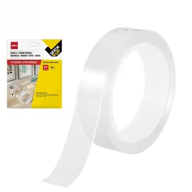 Deli Ta�ma dwustronna wielofunkcyjna transparentna 1mmx24mmx3m