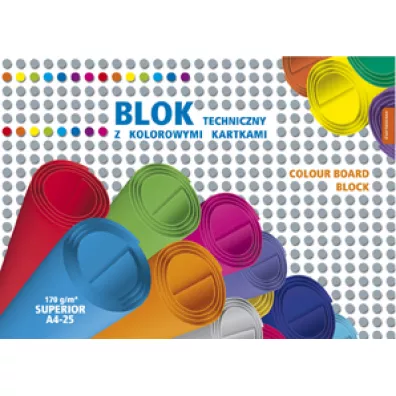 Kreska Blok techniczny kolorowy Superior A5 25 kartek