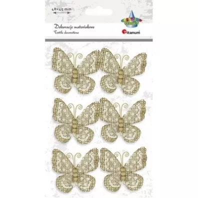 Titanum Motyle jutowe z koronk� 4,8 x 4,5 cm