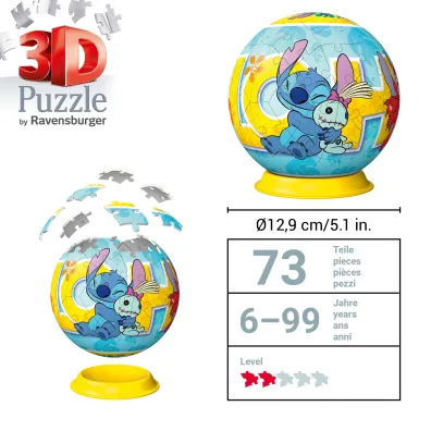 Puzzle Kula 72 el. 3D Stitch Ravensburger