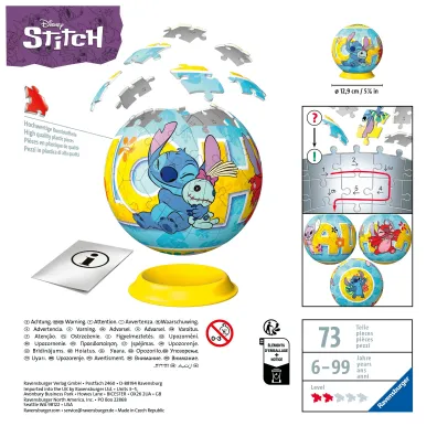 Puzzle Kula 72 el. 3D Stitch Ravensburger