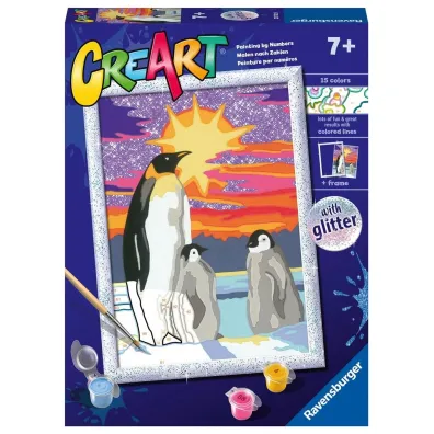Malowanie po numerach CreArt - Pingwiny Ravensburger