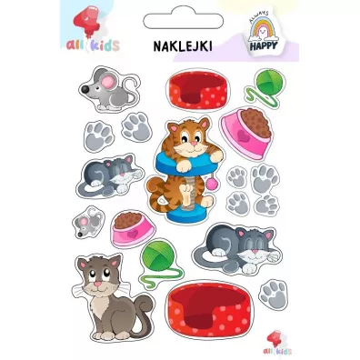 All4Kids Naklejki dla dzieci Co robi kot