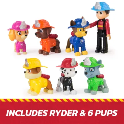 PAW Patrol Fire Rescue Team z 7 kolekcjonerskimi figurkami 6072961 WB6